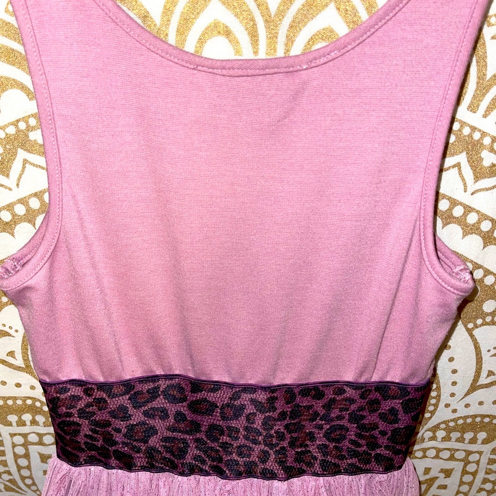 🌷HP🌷GORGEOUS “PIPPA & JULIE” GIRLS LIGHT MAUVE/CHEETAH PRINT PARTY DRESS, SZ 8 - Picture 5 of 9